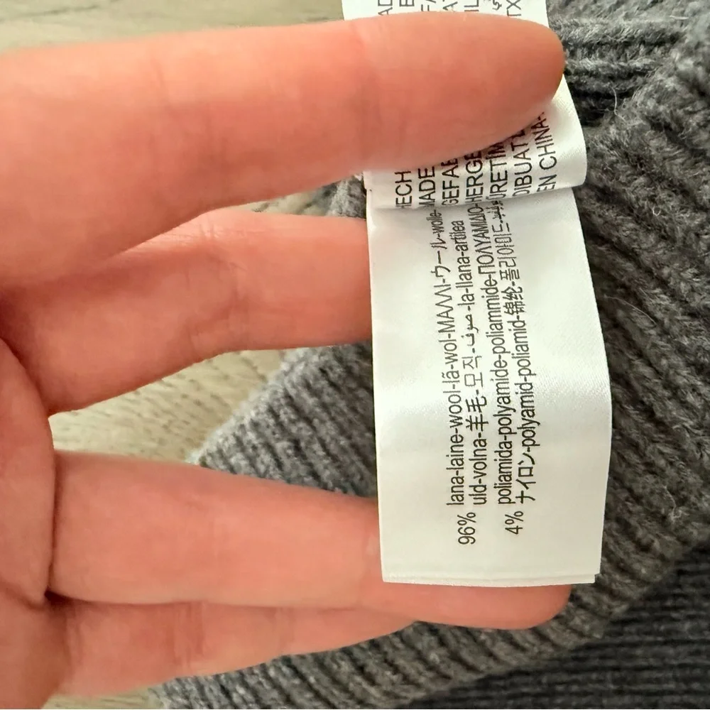 NWT Zara Gray Sleeveless Wood Blend Knit Sweater Vest Large - Picture 7 of 7